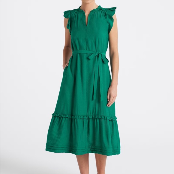 41 Hawthorn Dresses | Ella Poplin Flutter Sleeve Dress | Color: Green | Size: M | Slharrington77's Closet